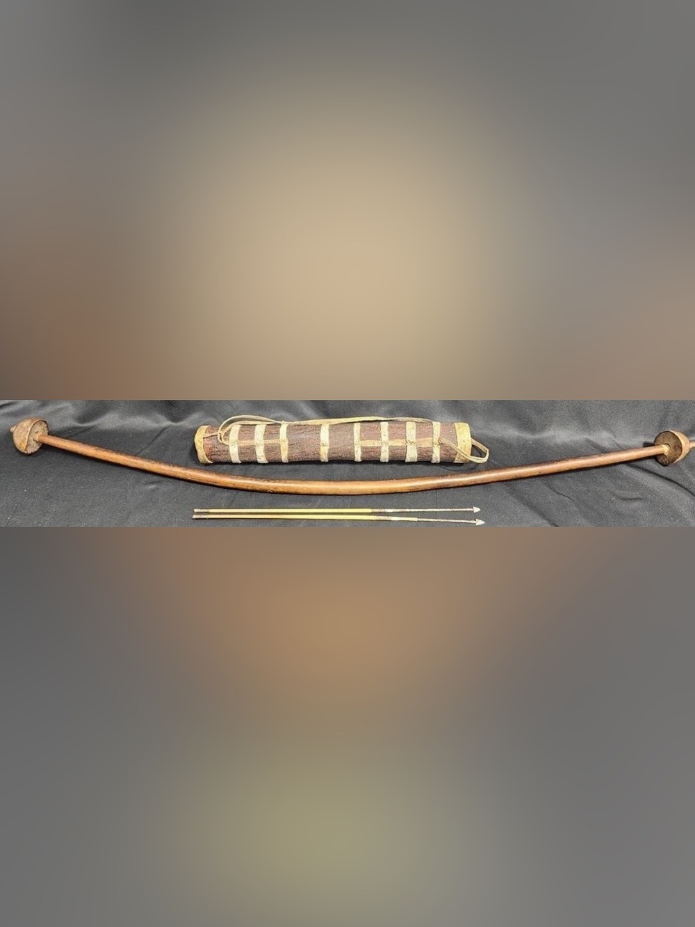 Vntg Traditional African San Bushman Bow Quiver
